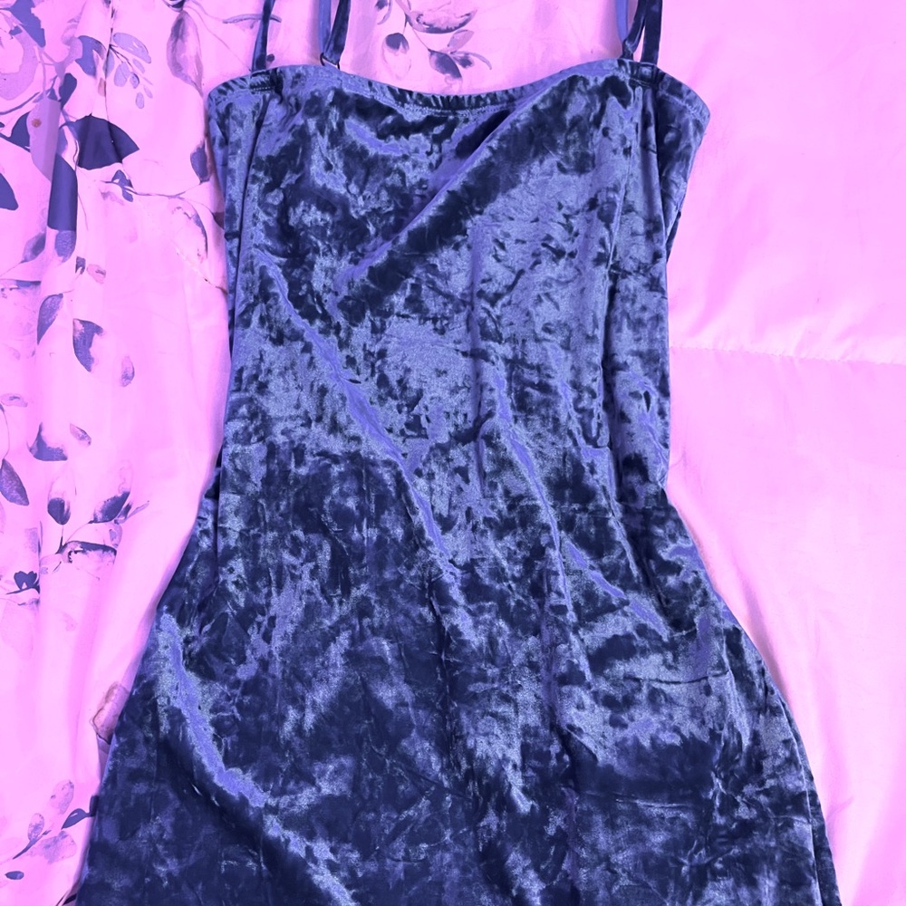 Bodycon Blue Velvet Dress